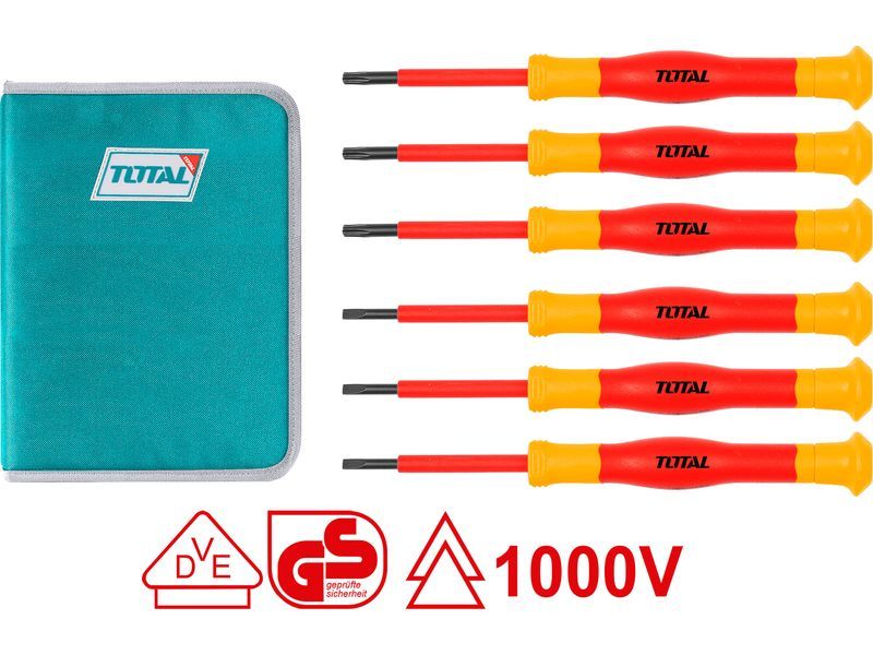 Destornillador de electricista, juego de 6, industrial, S2 Destornillador de electricista, juego de 6, industrial, S2