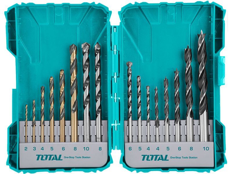 Brocas, juego combinado, 16 piezas Brocas, juego combinado, 16 piezas