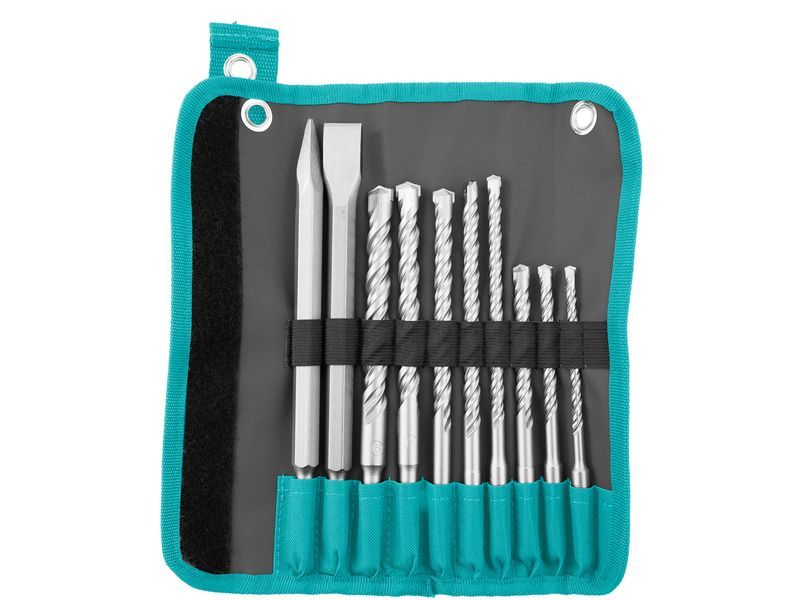 Brocas y cinceles, 10 piezas Brocas y cinceles, 10 piezas