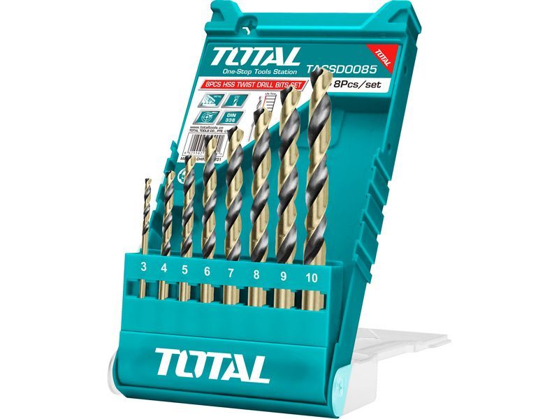 Brocas para metal, juego de 8, HSS Brocas para metal, juego de 8, HSS