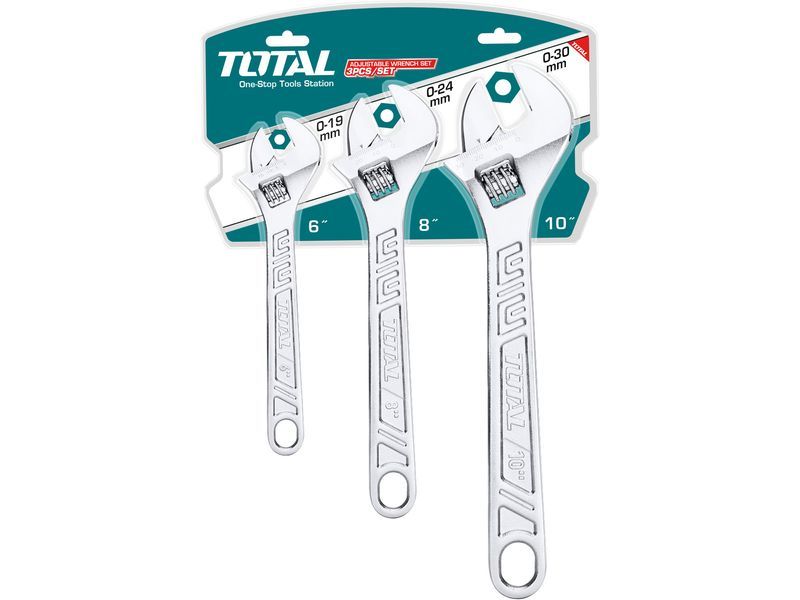 Llave combinada, juego de 3, acero al carbono Llave combinada, juego de 3, acero al carbono