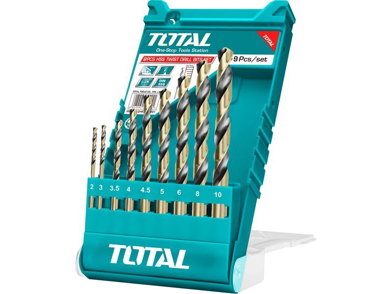 Brocas para metal, juego de 9, HSS, HSS Brocas para metal, juego de 9, HSS, HSS