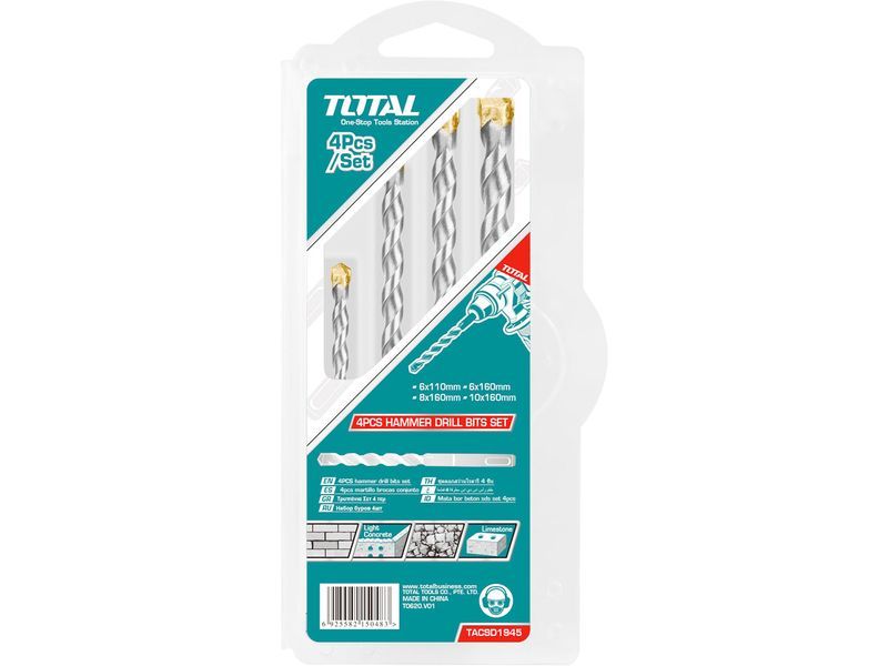 Juego de 4 brocas SDS Plus para hormigón Juego de 4 brocas SDS Plus para hormigón
